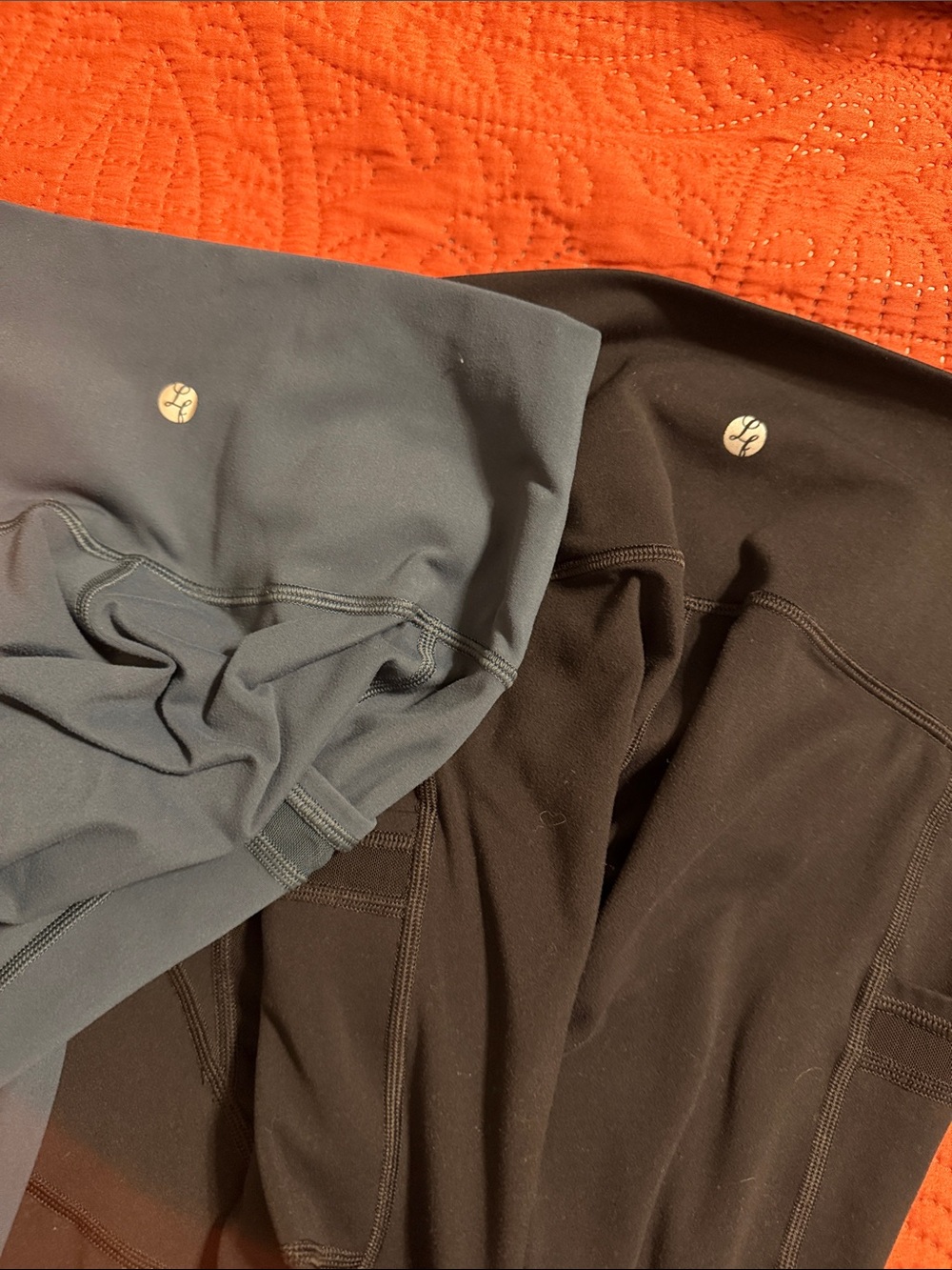 Workout Leggings Duo in Slate Blue and Black